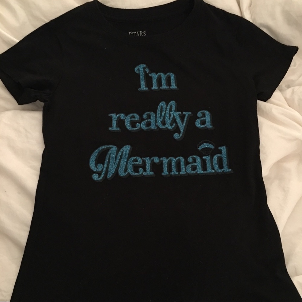 ⭐️HP⭐️Girls Black and Turquoise Graphic Tee
